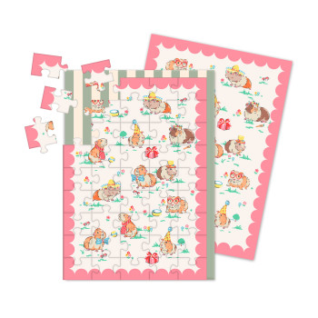 Rođendanska čestitka A6 - Guinea Pig Party Jigsaw 