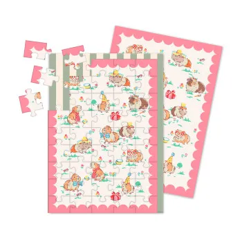 Rođendanska čestitka A6 - Guinea Pig Party Jigsaw 