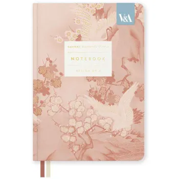 Notes B6 tvrde korice - Cranes and Blossom 