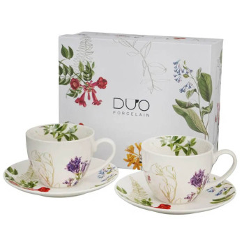 Set dve šolje sa tacnama COLORS OF NATURE 