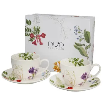 Set dve šolje sa tacnama COLORS OF NATURE 