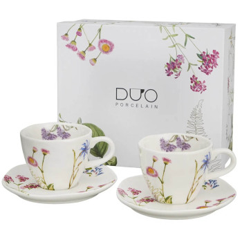 Set dve šolje sa tacnama COLORS OF NATURE 