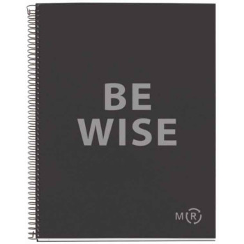 Notes BE WISE ECO ANTHRACITE A4 tačkice 