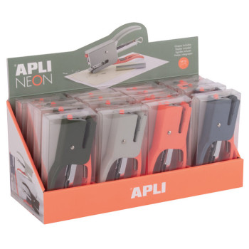 Heftalica NEON GREEN / GREY / CORAL / BLUE 