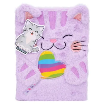 Čupavi notes KRALJICA MACA - ROZE 