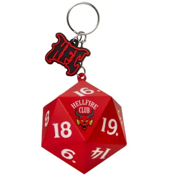 STRANGER THINGS privezak za ključeve HELLFIRE CLUB DICE 