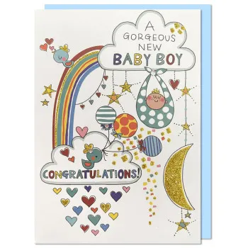 Čestitka za rođenje GORGEOUS BABY (dve vrste) 