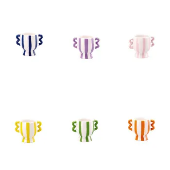 Keramička vaza DOLOM STRIPE 11x8cm više vrsta 