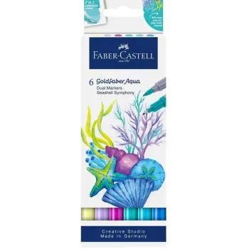 FABER CASTELL flomasteri AQUA DUAL SEASHELLS 6 kom 