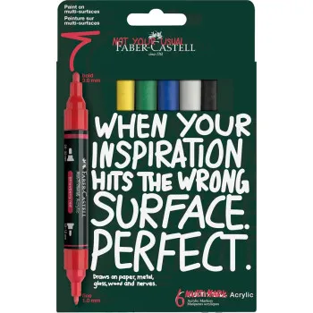 FABER CASTELL akrilni markeri BASIC 6kom