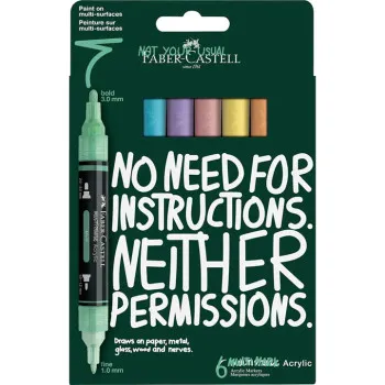 FABER CASTELL akrilni markeri PASTEL 6kom