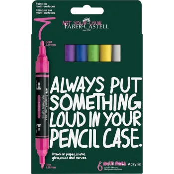 FABER CASTELL akrilni markeri VIBRANT 6kom
