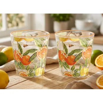 Set 2 staklene čaše ORANGES&LEMONS 