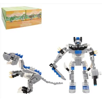 Kreativni set mini kockica DINOSAURUS sivi