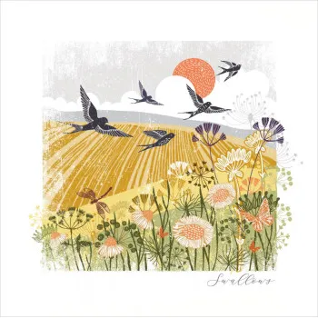 Čestitka WOODLAND SWALLOWS