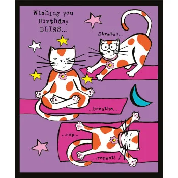 Rođendanska čestitka YOGA CATS 