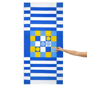 Peškir za plažu sa igrom IKS OKS -PLAVI 
