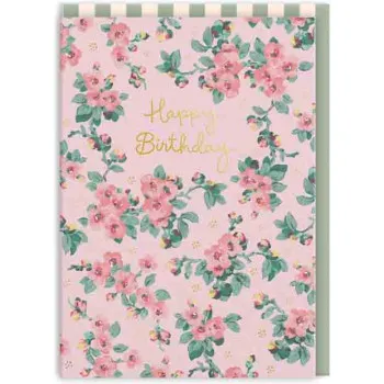 Čestitka HAPPY BIRTHDAY PINK BLOSSOM 