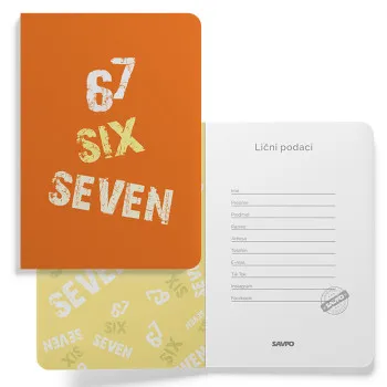 Sveska A5 uske i široke linije SIX SEVEN 