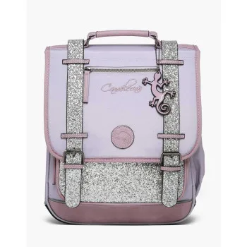 Vintage ranac sa dve pregrade GLOSSY LILA 39cm