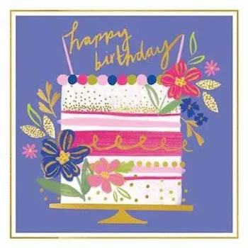 Čestitka FLORAL BIRTHDAY CAKE 