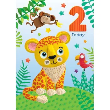 Rođendanska čestitka AGE 2 SPOTTY LEOPARD 