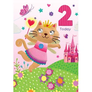 Rođendanska čestitka AGE 2 FAIRY KITTY 