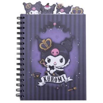 Notes sa spiralom A6 kvadrati KUROMI
