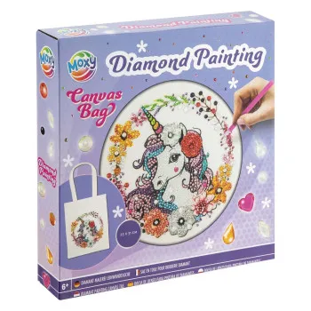 Kreativni set DIAMOND PAINTING ceger sa jednorogom 25x31cm 