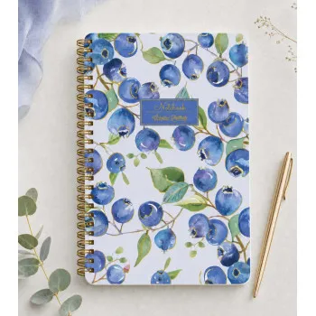 Notes A5 VICTORIA'S JOURNALS - BLUEBERRY GARDEN 80L