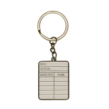 Metalni privezak za ključeve LIBRARY CARD 