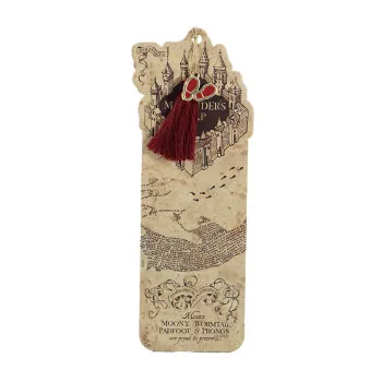 HARRY POTTER papirni bookmarker sa priveskom MARAUDERS MAP 