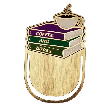 Metalni bookmarker COFFEE AND BOOKS 