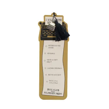Papirni bookmarker sa priveskom I WILL WRITE 
