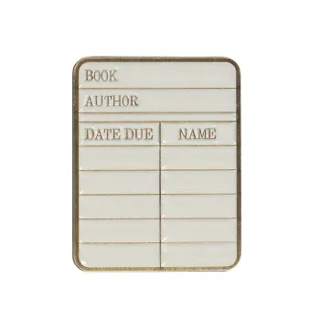 Metalni bedž LIBRARY CARD