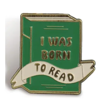 Metalni bedž BORN TO READ