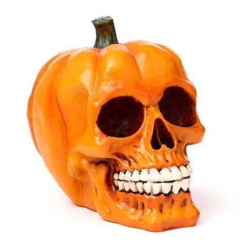 HALLOWEEN dekorativna figura PAMPKIN SKULL