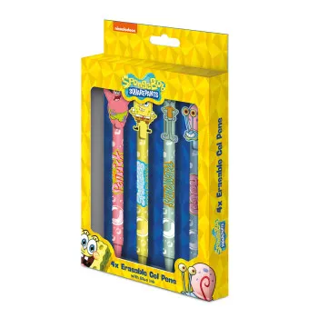 SPONGE BOB set 4 piši-briši olovke 