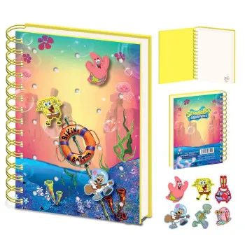 SPONGE BOB notes sa spiralom i stikerima