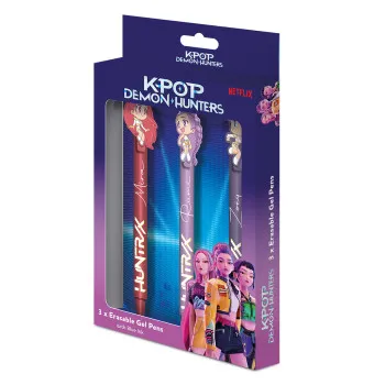 KPOP DEMON HUNTERS set 3 piši-briši olovke HUNTRIX 