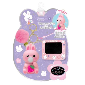 Privezak za ključeve sa antistres igračkom i lcd ekranom za pisanje BUNNY