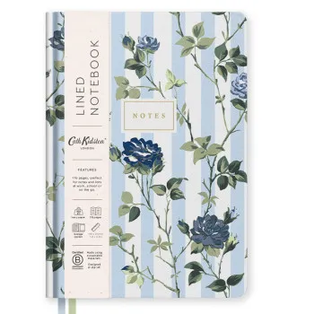 Notes A5 BLUE STRIPE FLORAL