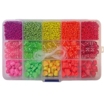Kreativni set perli za pravljenje nakita NEON 10x17cm