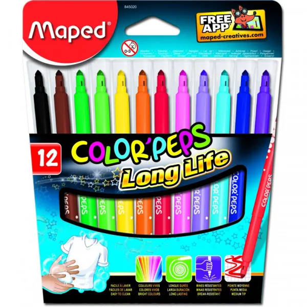 FLOMASTERI MAPED Color Pep 12 