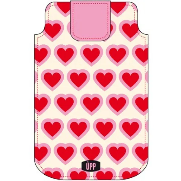 PHONE POUCH HEART REPEAT 