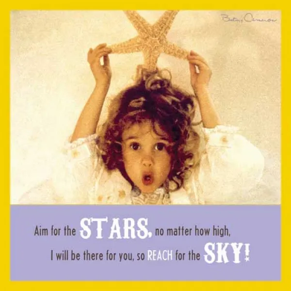 BETSY CAMERON SQR GREETING CARD ANGEL WITH STAR 