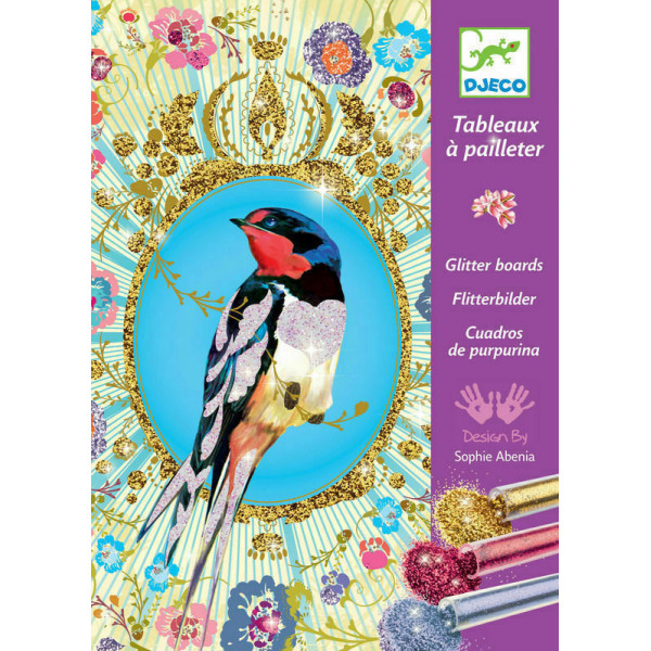 Kreativni set sa šljokicama za decu : GLITTER BIRDS 