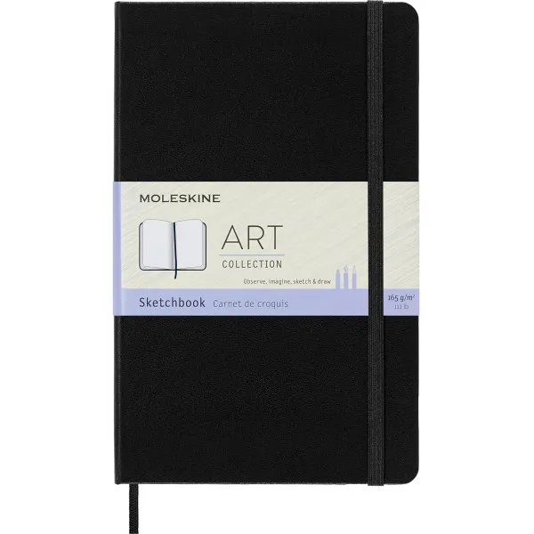 Planer 14x21cm ART MOLESKINE Sketchbook džepni, crni, 100 praznih listova 