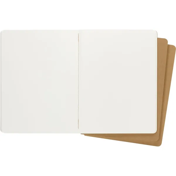 Set od 3 notesa 19x25cm MOLESKINE BROWN - prazni listovi 