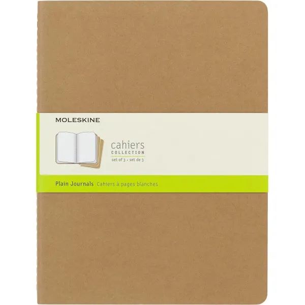 Set od 3 notesa 19x25cm MOLESKINE BROWN - prazni listovi 